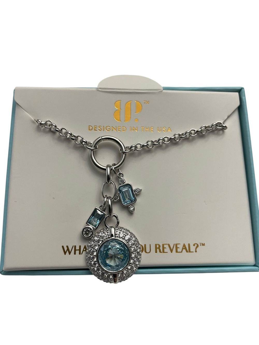 Bomb Party NK73656 "Empowered To Shine" March 2026  Rhodium/Aquamarine NIB
